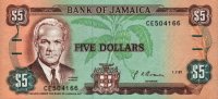 Jamaica - 5 Dollars (1985 - 1992) - Pick 70