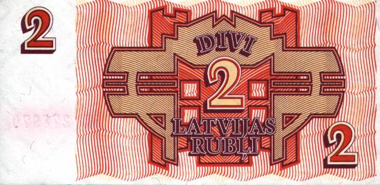 Latvia - 2 Rubli (1992) - Pick 36