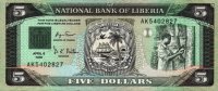 Liberia - 5 Dollars (1991) - Pick 20