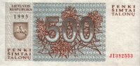 Lithuania - 500 Talonu (1993) - Pick 46