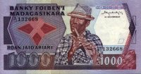 Madagascar - 1,000 Francs (1983 - 1987) - Pick 68