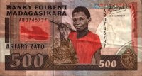 Madagascar - 500 Francs (1988 - 1993) - Pick 71