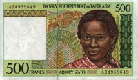 Madagascar - 500 Francs (1994) - Pick 75