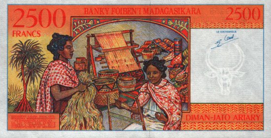 Madagascar - 2,500 Francs (1998) - Pick 81