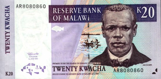 Malawi - 20 Kwacha (1997) - Pick 38
