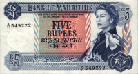 Mauritius - 5 Rupees (1967) - Pick 30