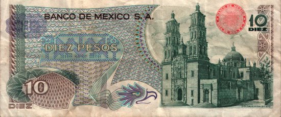 Mexico - 10 Pesos (1969 - 1977) - Pick 63