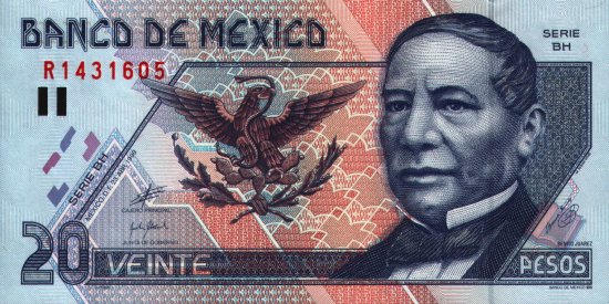 Mexico - 20 Pesos (1996) - Pick 106