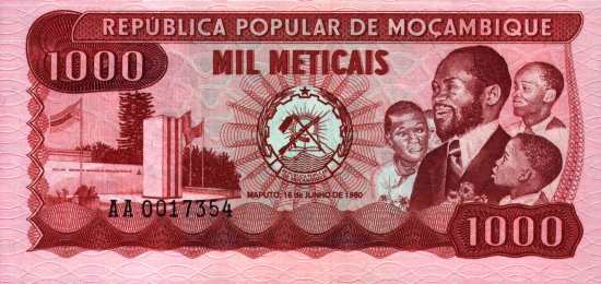 Mozambique - 1,000 Meticais (1980) - Pick 128