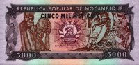 Mozambique - 5,000 Meticais (1989) - Pick 133