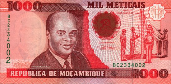 Mozambique - 1,000 Meticais (1991) - Pick 135