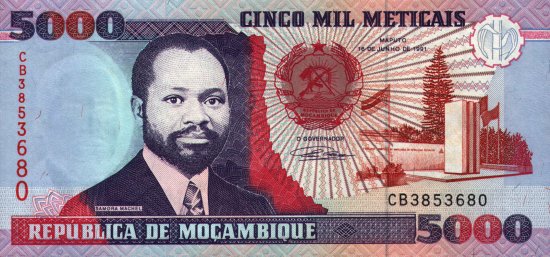 Mozambique - 5,000 Meticais (1991) - Pick 136