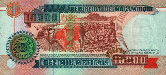 Mozambique - 10,000 Meticais (1991) - Pick 137