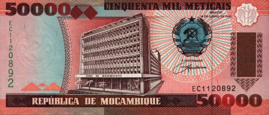 Mozambique - 50,000 Meticais (1994) - Pick 138