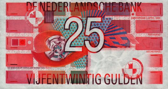 Netherlands - 25 Gulden (1989) - Pick 100