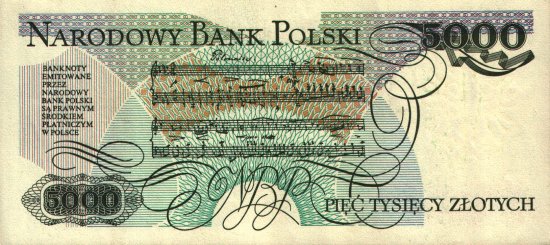 Poland - 5,000 Zlotych (1982 - 1988) - Pick 150