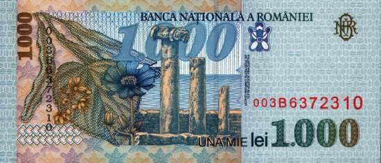 Romania - 1,000 Lei (1998) - Pick 106