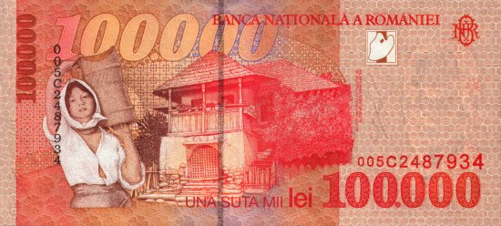 Romania - 100,000 Lei (1998) - Pick 110