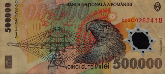 Romania - 500,000 Lei (2000) - Pick 113