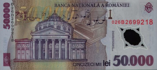 Romania - 50,000 Lei (2001) - Pick 114