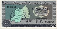Rwanda - 50 Francs (1964 - 1976) - Pick 7