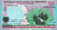 Rwanda - 500 Francs (1998) - Pick 26