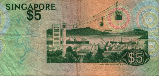 Singapore - 5 Dollars (1976) - Pick 10