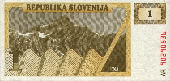 Slovenia - 1 Tolar (1990) - Pick 1