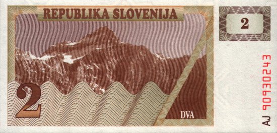 Slovenia - 2 Tolarjev (1990) - Pick 2