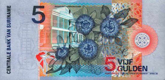 Suriname - 5 Gulden (2000) - Pick 56
