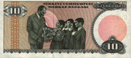 Turkey - 10 Lira (1970) - Pick 186