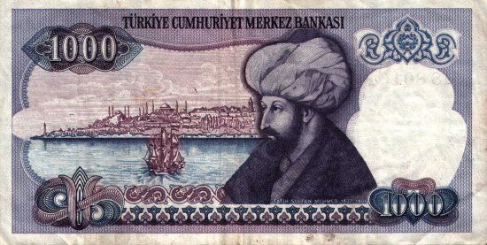 Turkey - 1,000 Lira (1986) - Pick 196