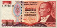 Turkey - 20,000 Lira (1995) - Pick 202