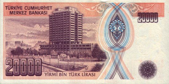 Turkey - 20,000 Lira (1995) - Pick 202