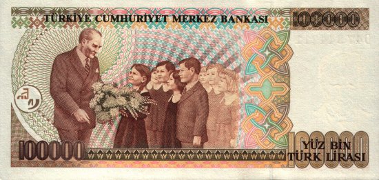 Turkey - 100,000 Lira (1991) - Pick 205