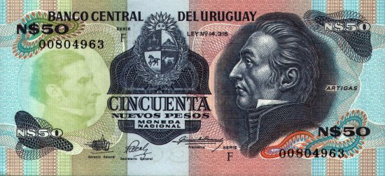 Uruguay - 50 Nuevo Pesos (1988 - 1989) - Pick 61A