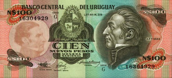 Uruguay - 100 Nuevo Pesos (1987) - Pick 62A