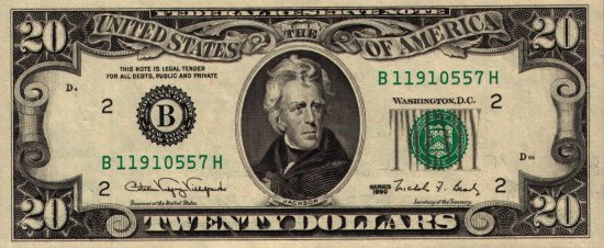 United States of America - 20 Dollars (1990) - Pick 487