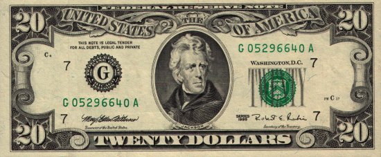 United States of America - 20 Dollars (1995) - Pick 500