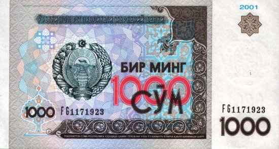Uzbekistan - 1,000 Sum (2001) - Pick 82