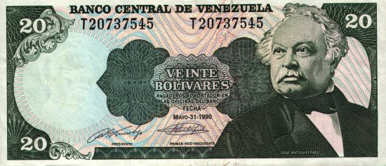 Venezuela - 20 Bolivares (1981 - 1995) - Pick 63