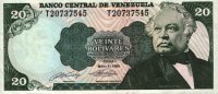 Venezuela - 20 Bolívares (1981 - 1995) - Pick 63