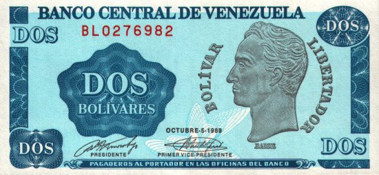 Venezuela - 2 Bolivares (1989) - Pick 69