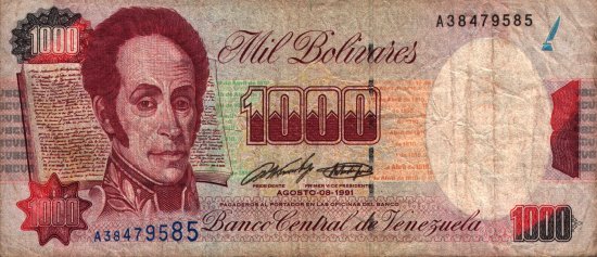 Venezuela - 1,000 Bolivares (1991 - 1992) - Pick 73