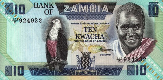 Zambia - 10 Kwacha (1980 - 1988) - Pick 26