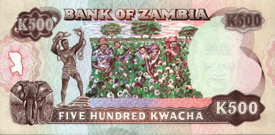 Zambia - 500 Kwacha (1991) - Pick 35