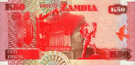 Zambia - 50 Kwacha (1992) - Pick 37