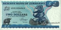 Zimbabwe - 2 Dollars (1980) - Pick 1